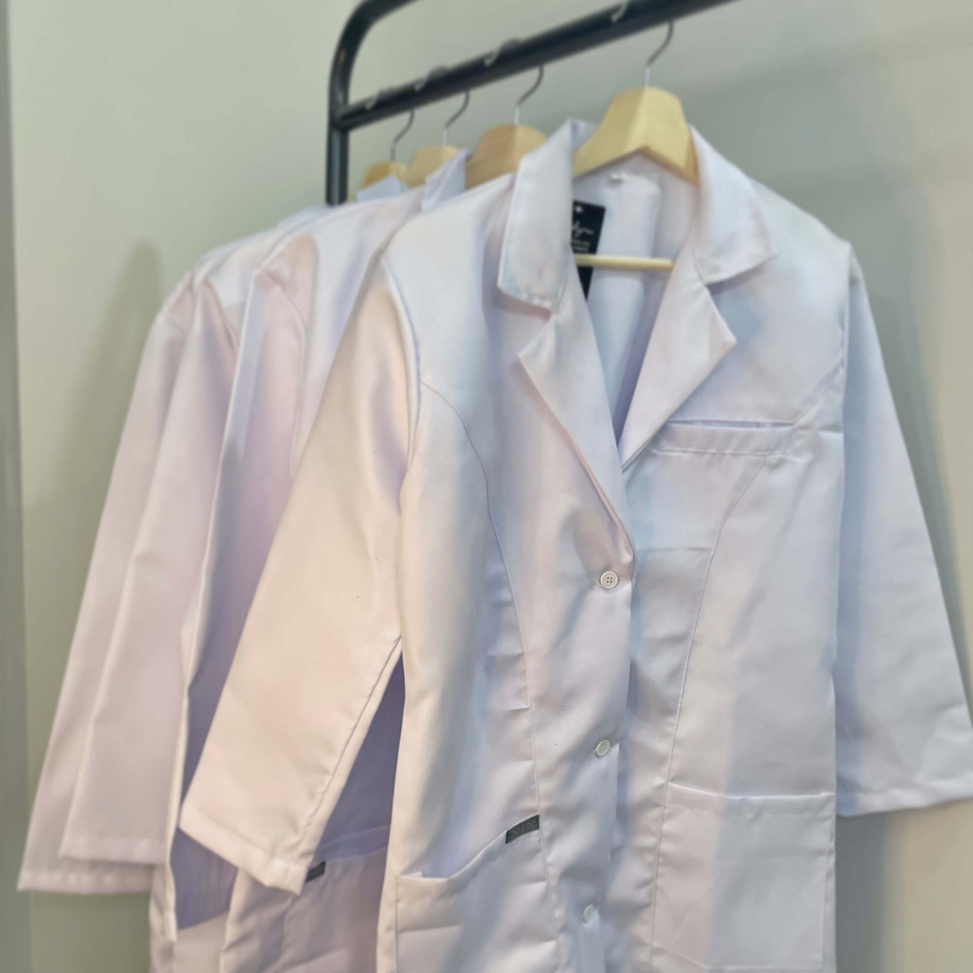 white lab coat